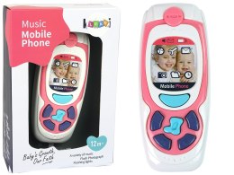 Dziecięcy Edukacyjny Telefon Komórkowy Melodia Różowy Import LEANToys
