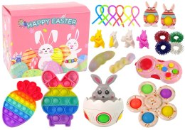 Zestaw Zabawek Wielkanocnych Fidget Toys Pop It 25 Elementów Import LEANToys
