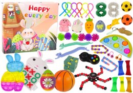 Zestaw Zabawek Wielkanocnych Fidget Toys Pop It Squishy Antystresowe 42 Elementy Import LEANToys
