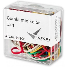 Gumki recepturki mix kolor 15g w pudełku platikkowym 2615G-99 VICTORY