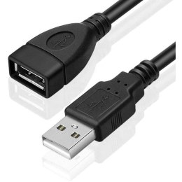 Kabel BULK przedłużacz USB A-A USB 2.0 1,5m czarny
