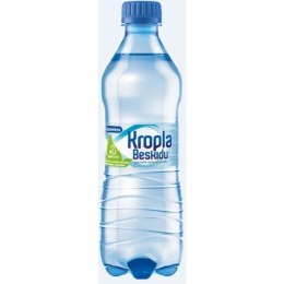 Woda KROPLA BESKIDU 0.5L (12szt) gazowana butelka PET