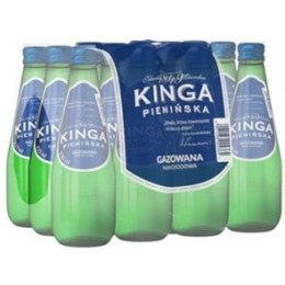 Woda mineralna KINGA PIENIŃSKA 0,3l (12sztuk) gazowana butelka szkło