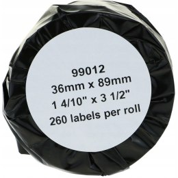 Etykieta termiczna na roli BULK 89x36mm 260szt adresowa biala zamiennik DYMO (99012)