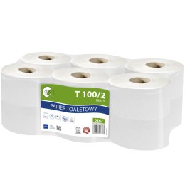 Papier toaletowy biały 100m 2w (12sztuk) makulatura ELLIS Ecoline 6262