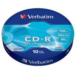 Płyta CD-R 700MB VERBATIM 52x wrap (10) extra protection 43725