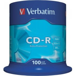 Płyta CD-R 700MB VERBATIM cake (100) Extra Protection 52x 43411