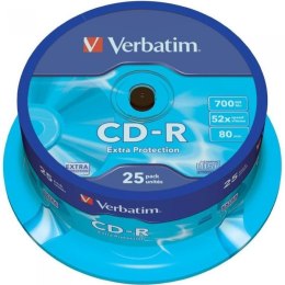 Płyta CD-R 700MB VERBATIM cake (25) Extra Prote ction 52x 43432