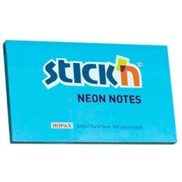 Bloczek STICK`N 127x76mm niebieski neonowy 100k 21213