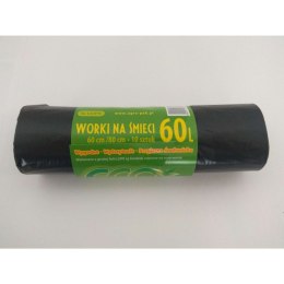 Worki na śmieci LDPE 60L czarne(10sztuk) 60cm/80cm