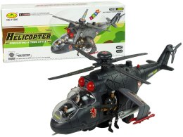 Helikopter Ogromne Skrzydła Światła Czarny Dźwięk Obraca Się Import LEANToys