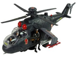 Helikopter Ogromne Skrzydła Światła Czarny Dźwięk Obraca Się Import LEANToys