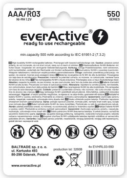 Akumulatorek EVERACTIVE Infinity Line AAA/HR03 550mAh (4szt)