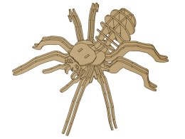Drewniane Puzzle Przestrzenne 3D Pająk Składanka Edukacyjna 31 Elementów Import LEANToys