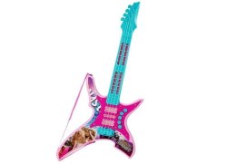 Gitara Elektryczna ze Światłami i Dźwiękami Różowa 62 cm Import LEANToys