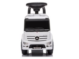 Jeździk Mercedes Antos 656 Biały Dźwięk Klakson Reflektory Światła Import LEANToys