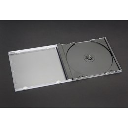 Pudełko na płytę CD jewel 10,4mm czarna taca (10szt) (56928) OMEGA