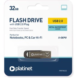 Pamięć USB 32GB PLATINET S-DEPO USB 2.0 metalowy wodoodporny (44847)