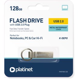 Pamięć USB 128GB PLATINET K-DEPO USB 2.0 metalowy wodoodporny (45679)