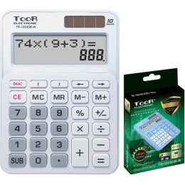 Kalkulator dwuliniowy TR-1223DB-W biały TOOR 120-1900