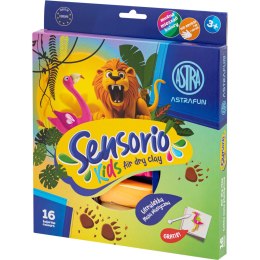 Masa plastyczna lekka DŻUNGLA Sensorio Kids 16 kolorów 336123023